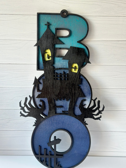 Boo Sign -Haunted House- Halloween